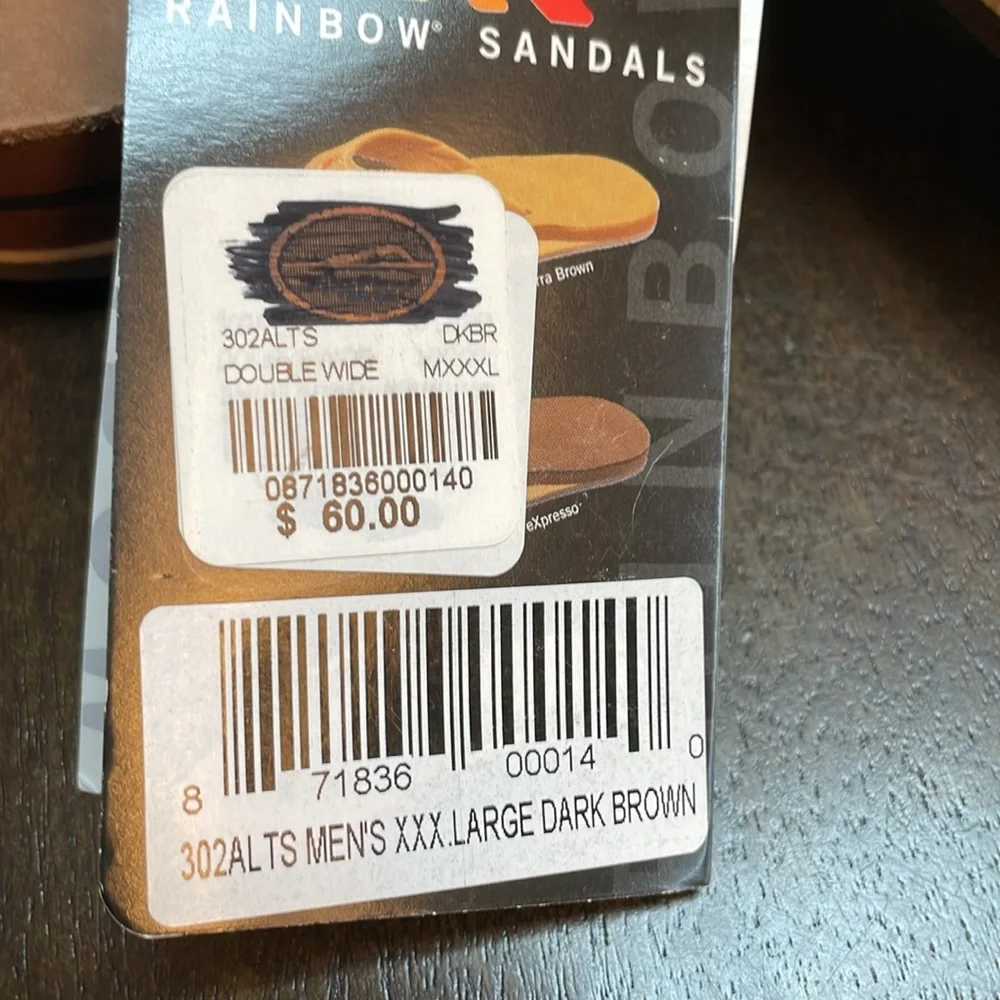 Rainbow double layer flip flops-color is dark brown - Picture 6 of 7